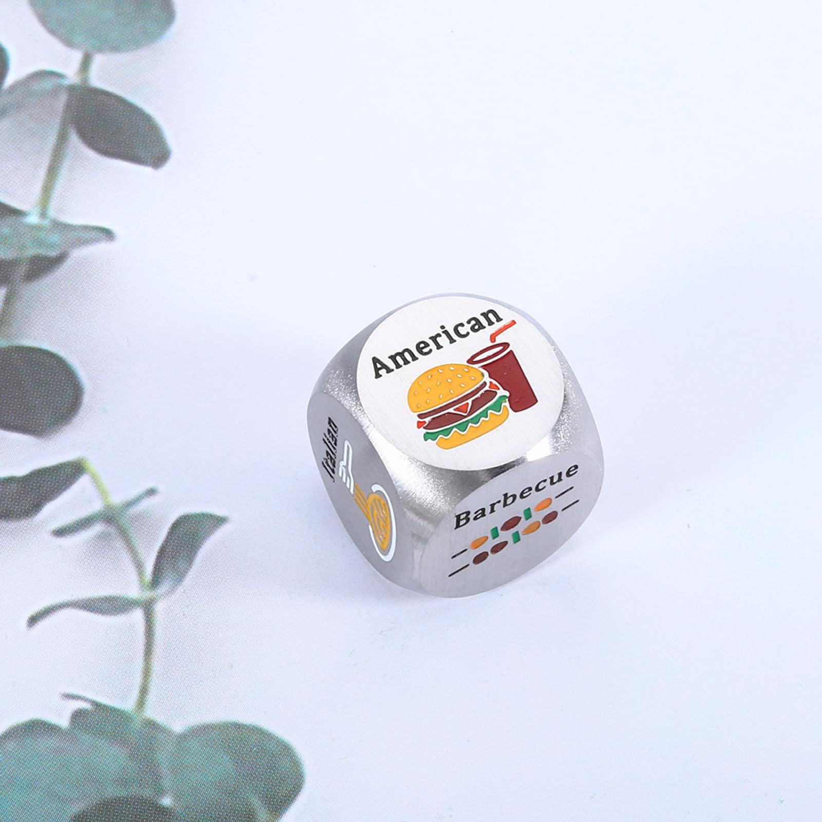 FANICE EOS Valentines Day Gifts for Her Him One Year Anniversary Food Dice for Couple Boyfriend Girlfriend Christmas Birthday Gifts for Men Women 11 Years Anniversary Steel Gift Date Night Ideas for Wife Husband