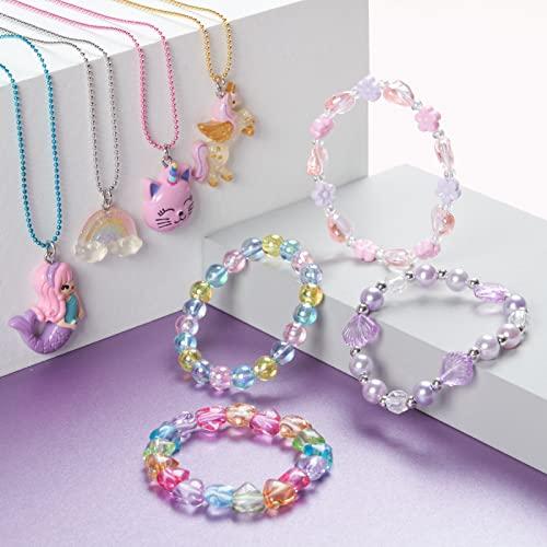 Annilubaby Unicorn Jewelry Set, Kids Unicorn Jewelry for Girls