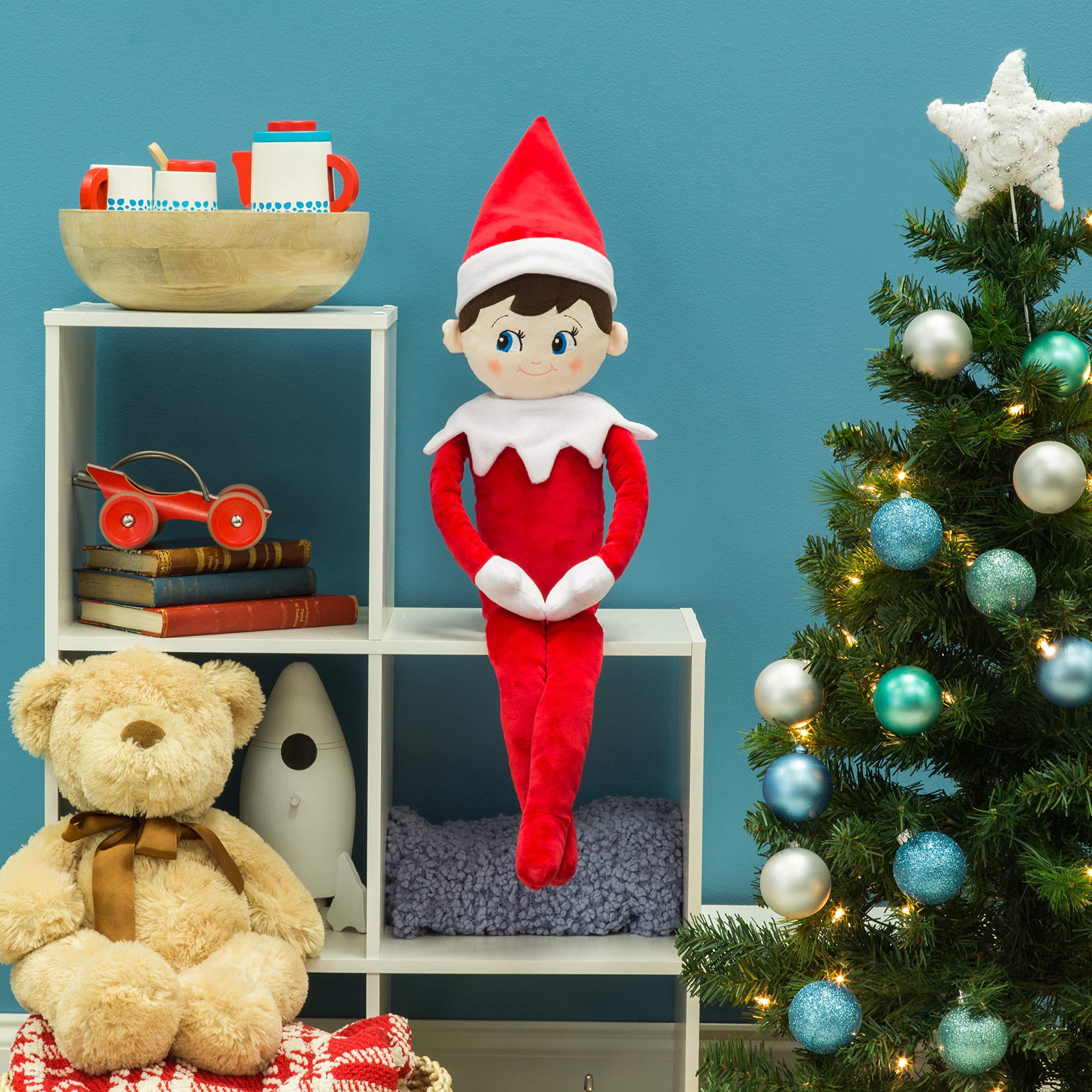 The Elf on the Shelf The Elf on the Shelf Plushee Pals 27 in Huggable Blue Eyed boy,Stuffed Plush Toy