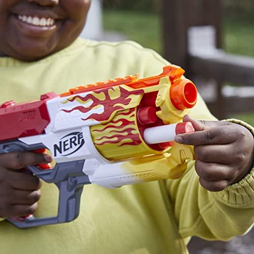 NERF NERF Mega CycloneShock Toy Blaster, Hotrod Color Style, 6-Dart Drum, 6 AccuStrike Mega Darts, Easy Priming (Amazon Exclusive)
