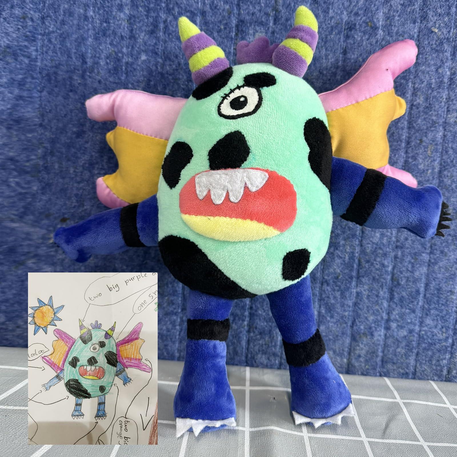 Glorade slihom Drawing To Plush, Custom Stuffed Animal Maker, Custom Plush Stuffed Animal Maker, Plush Toy Maker, Turn Artwork Into Plush,Handmade Plush Toy from Drawing or Artwork10-12inHand drawn