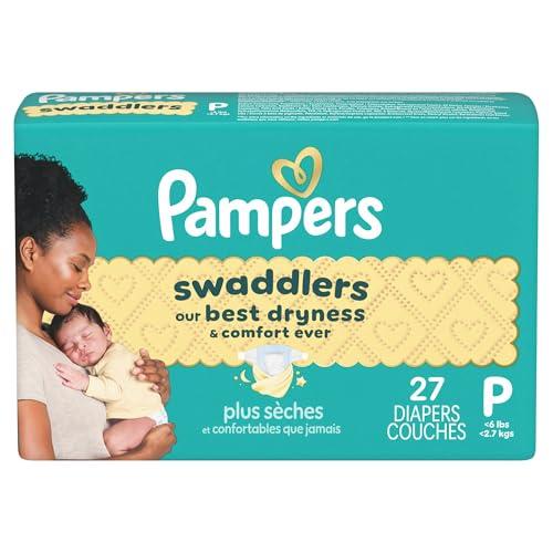 Pampers Pampers Baby Diapers - Swaddlers - Size P1, 27 Count, Ultra Absorbent Disposable Preemie Diaper