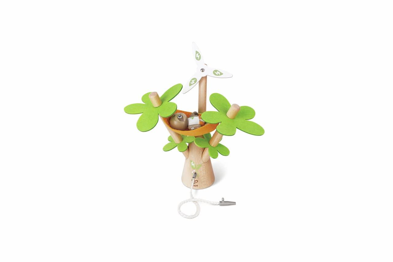 Hape Hape Tree Planting E-Car, Green Planet Explorers | Electric Wind Turbine Car Toy, for Kids Ages 3+ Years