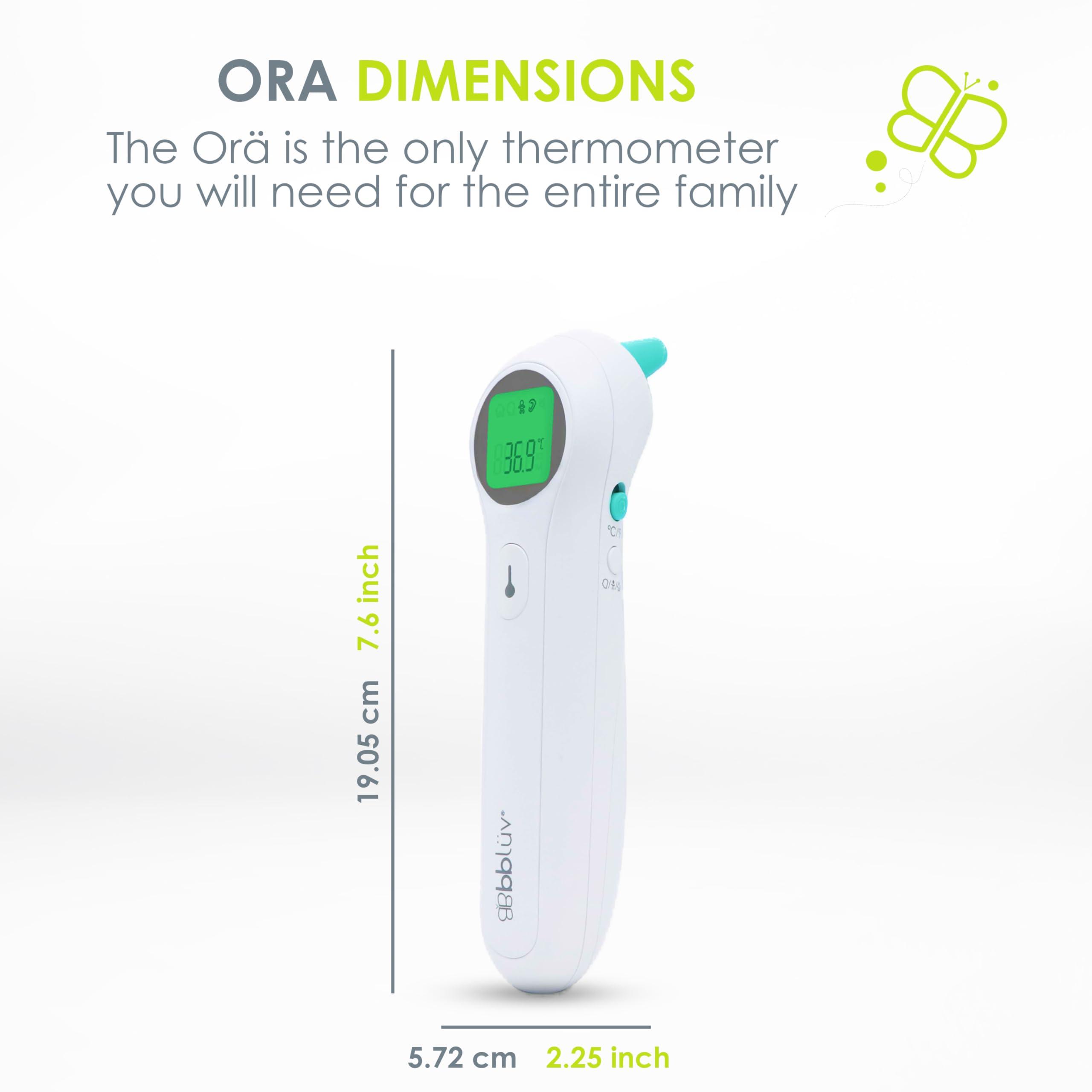 bblv bblv - Or - Non-Contact Digital Infrared Thermometer, Ear Thermometer - 5 in 1 in LED Display, for Babies, Children, and Adults Tracking Fever Indicator Fast 1 Second Temperature