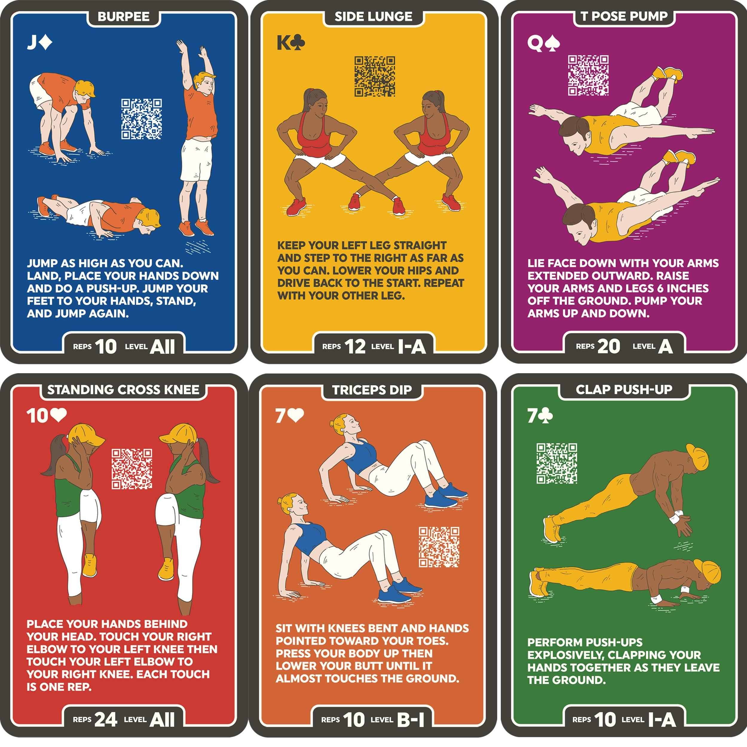 Stack 52 Stack 52 Bodyweight Exercise Cards: Workout Playing Card Game. Designed by a Military Fitness Expert. Video Instructions Included. No Equipment Needed. Burn Fat Build Muscle. (Updated Bodyweight Deck)