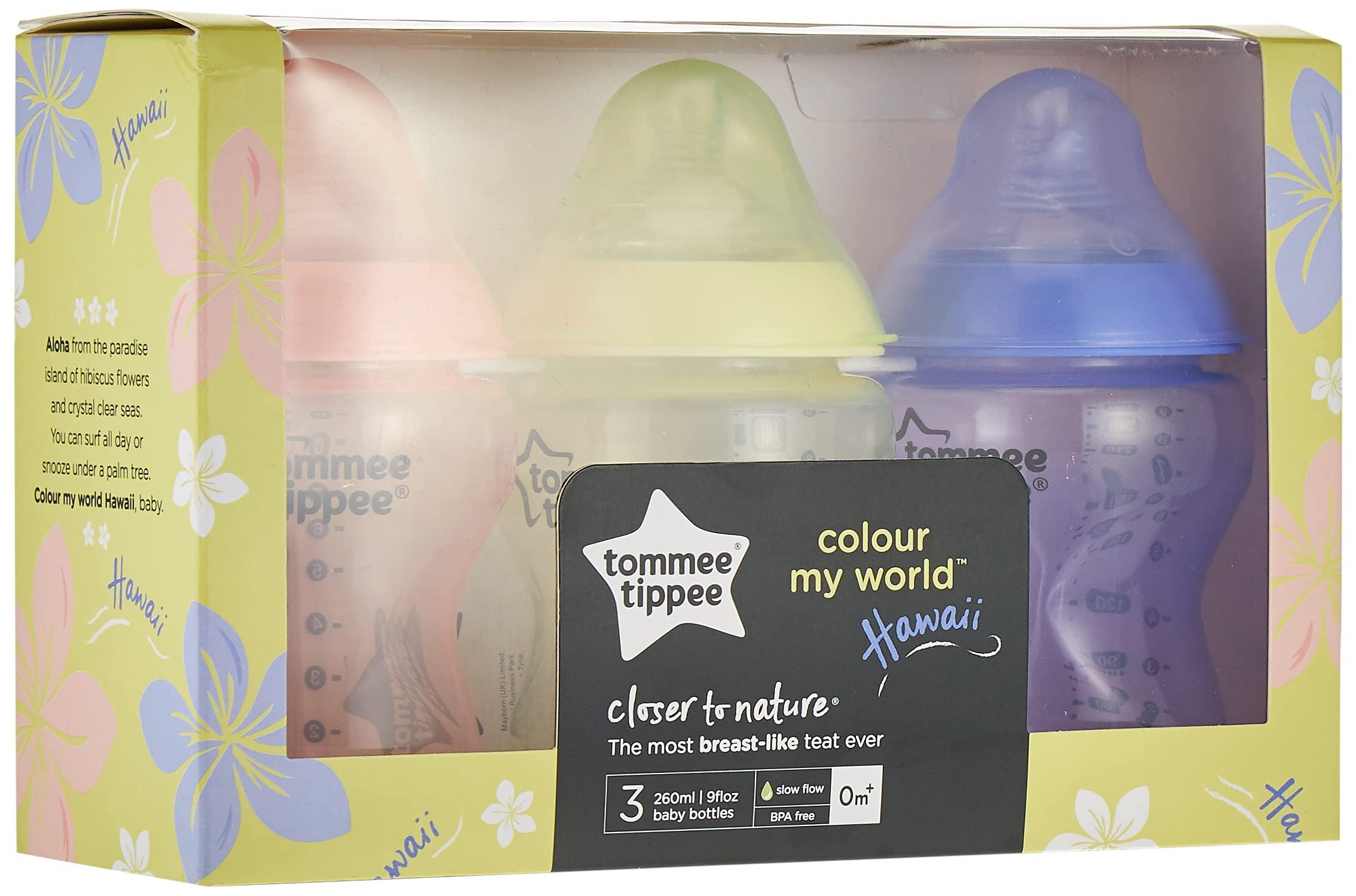 Tommee Tippee Tommee Tippee Colour My World 3 x 260ml Bottles