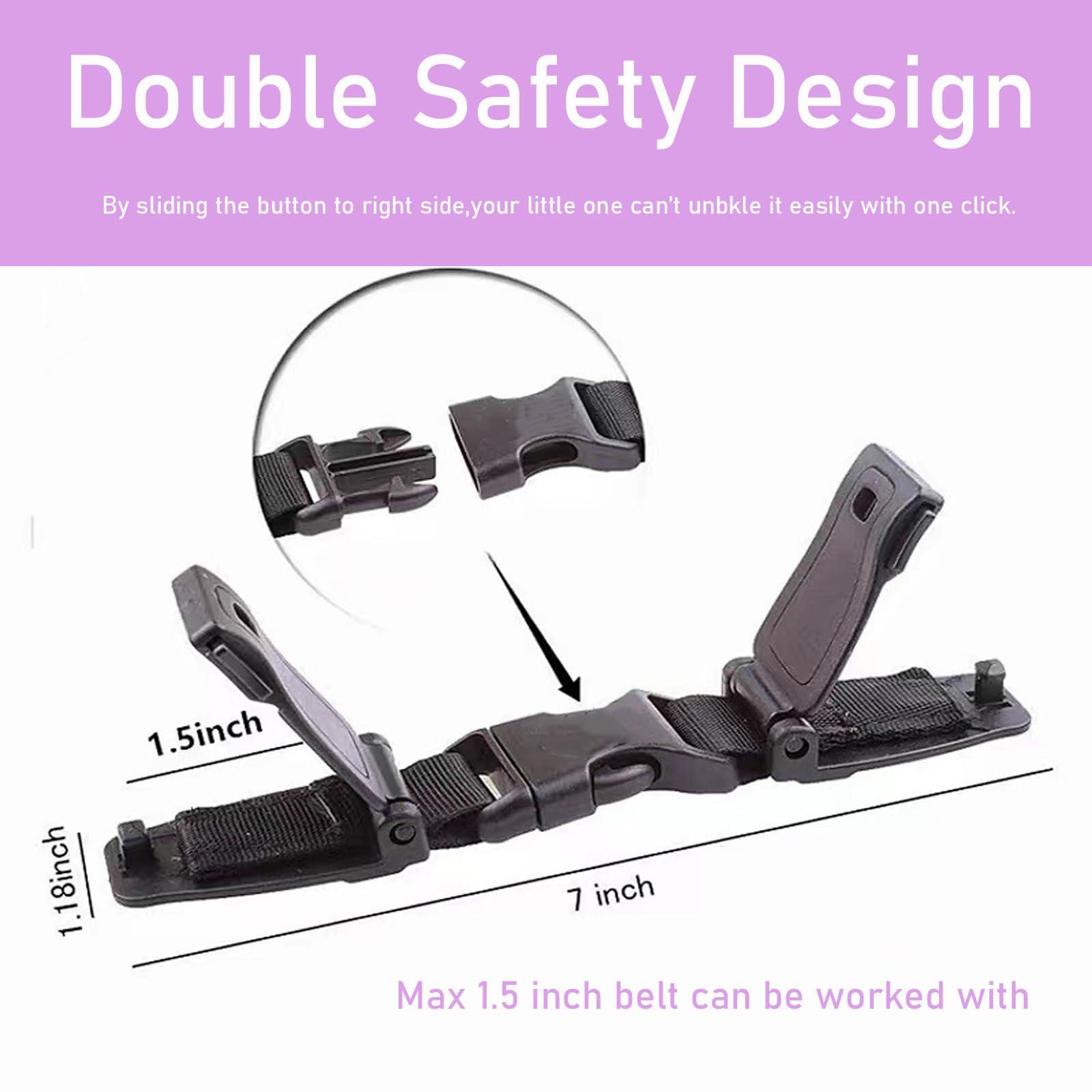 LiXiongBao Seat Chest Harness Clip,Anti Escape Car Seat Strap Baby Harness Chest Clip,Baby Anti-Slip Safety Strap,for Car Seats,Strollers,High Chairs,Baby Carrier,Schoolbags(Black)