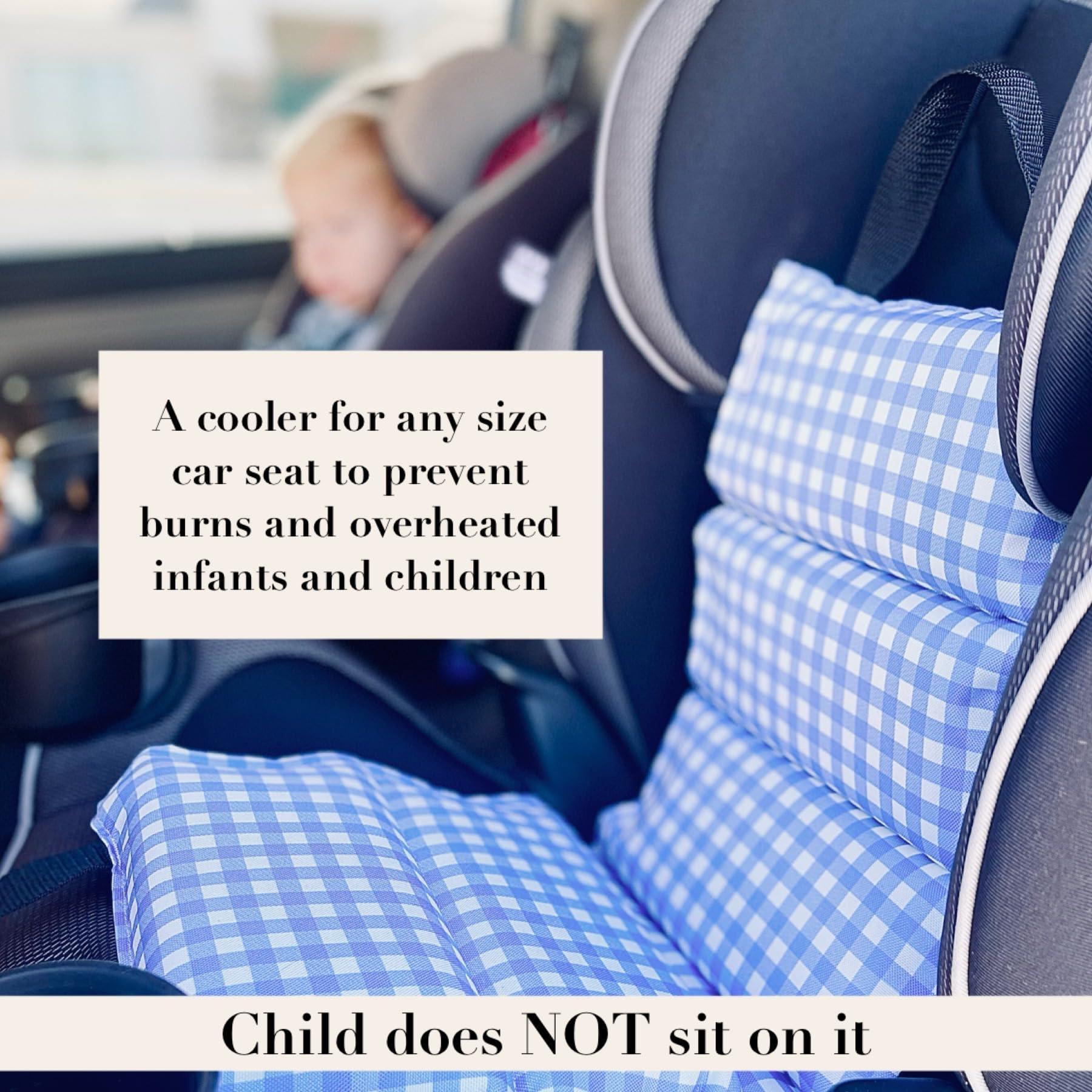 Little Bum Coolers Little Bum Coolers Original Car Seat Cooler Washable Insulated Ice Pack Infant Car Seat Cooling Cushion Mat for Hot Weather Multifunctional Baby Cooling Pad (Gingham)