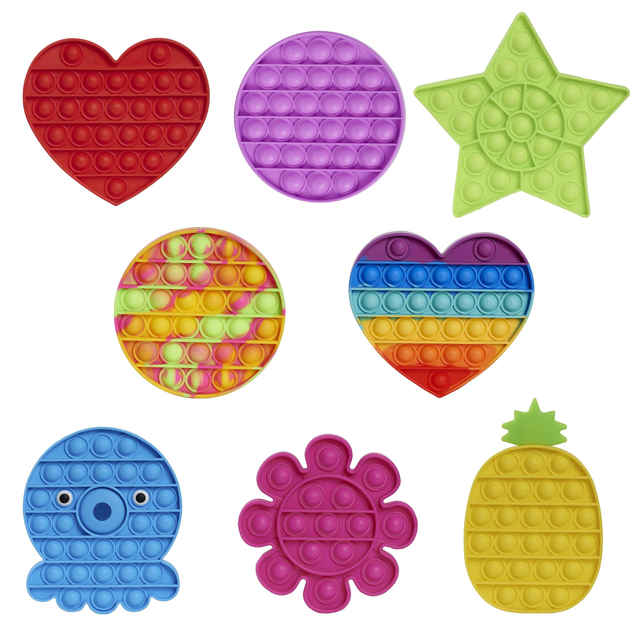 Just Play Just Play Fidgetz Pop Em\'s Assortment Fidget Toys, Styles May Vary, Button Sensory Toys for Kids and Adults, Anxiety and Stress Relief Toys, Kids Toys for Ages 3 Up- 48 Pieces