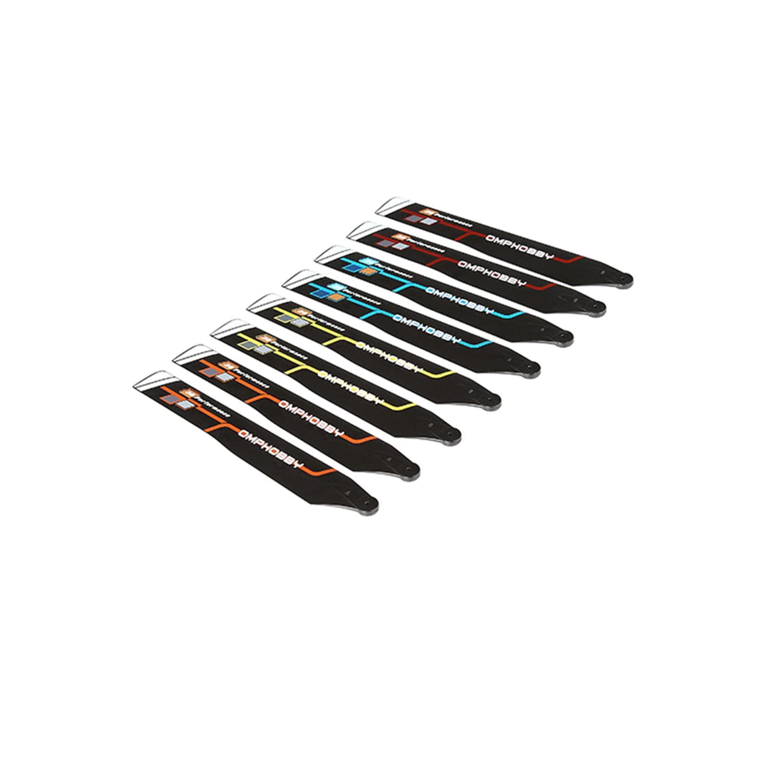 Buddy RC OMPHOBBY M1 EVO Parts Main Blade 125 Replacement Parts for OMPHOBBY M1 EVO RC Helicopters Rc Heli Accessories OSHM1209W(White)