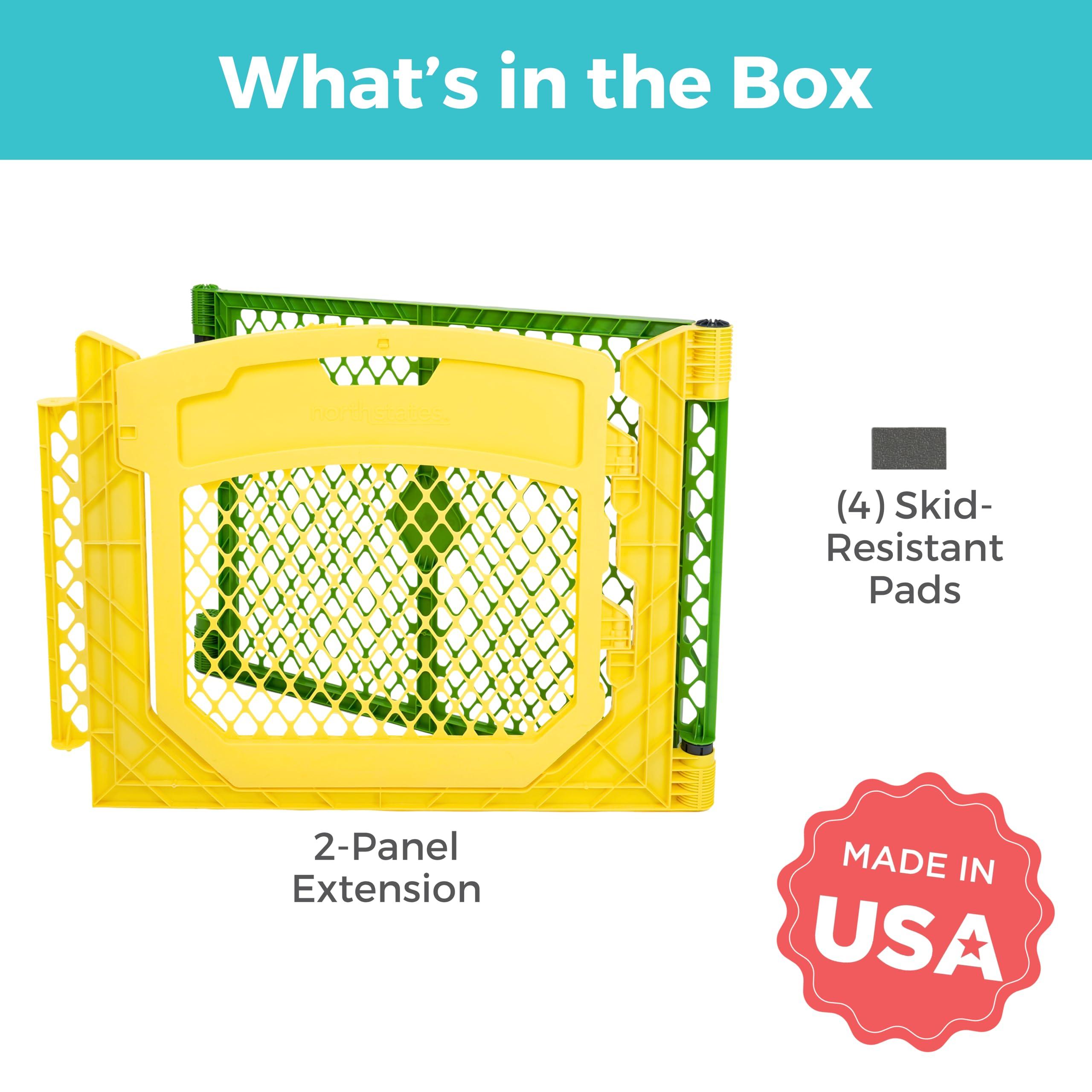 Toddleroo by North States Toddleroo by North States Superyard Colorplay Ultimate 2 Panel Extension, Made in USA: Increases play space up to 34.4 sq. ft. (Adds 64", Multicolor)