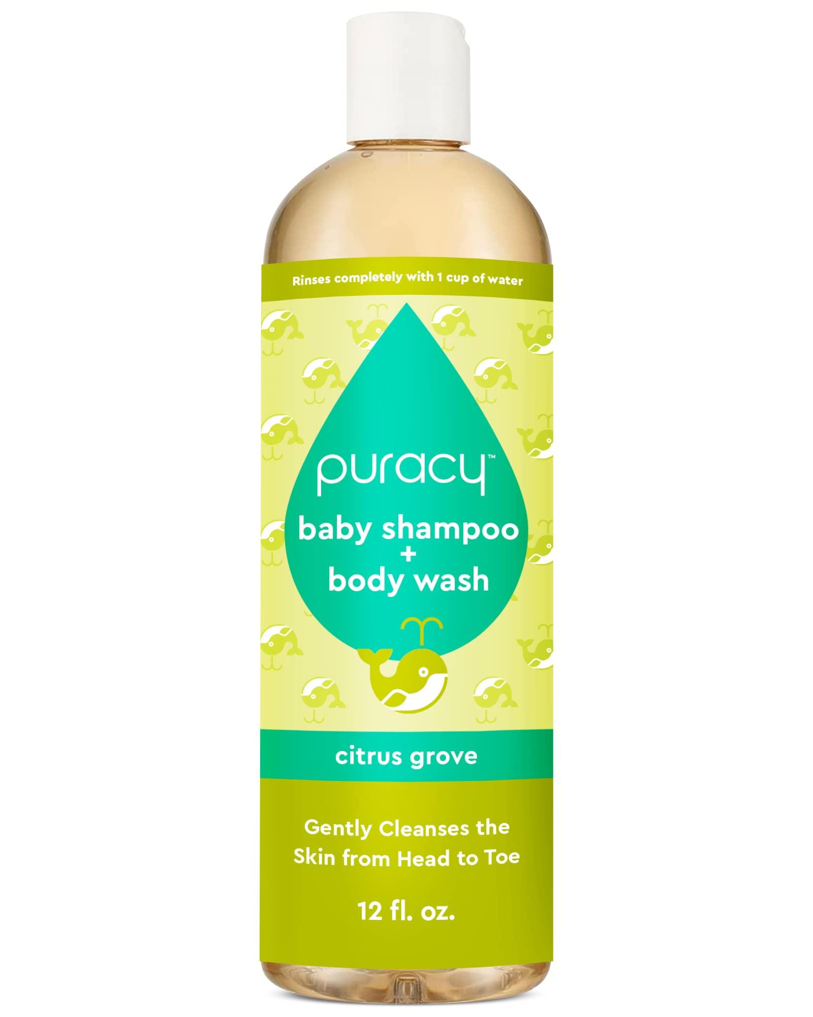 Puracy Puracy Shampoo & Body Wash for Children, Gently Scented Natural Baby Wash for Sensitive Skin, Plant-Based Baby Shampoo and Daily Bath Soap, Nourishes & Protects, 12 Ounce