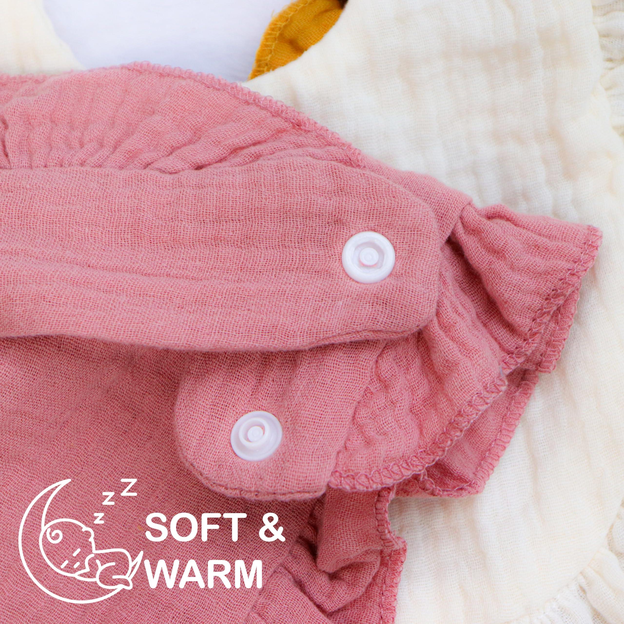 ILELAND ILELAND 8-Pack Organic Drool Bibs for Baby Girl| Unisex Teething & Drool Bibs for Infants & Toddlers | Soft, Absorbent & 100% Cotton Newborn Bibs | Snap close, Machine-Washable, Dryer, Soft & Thick