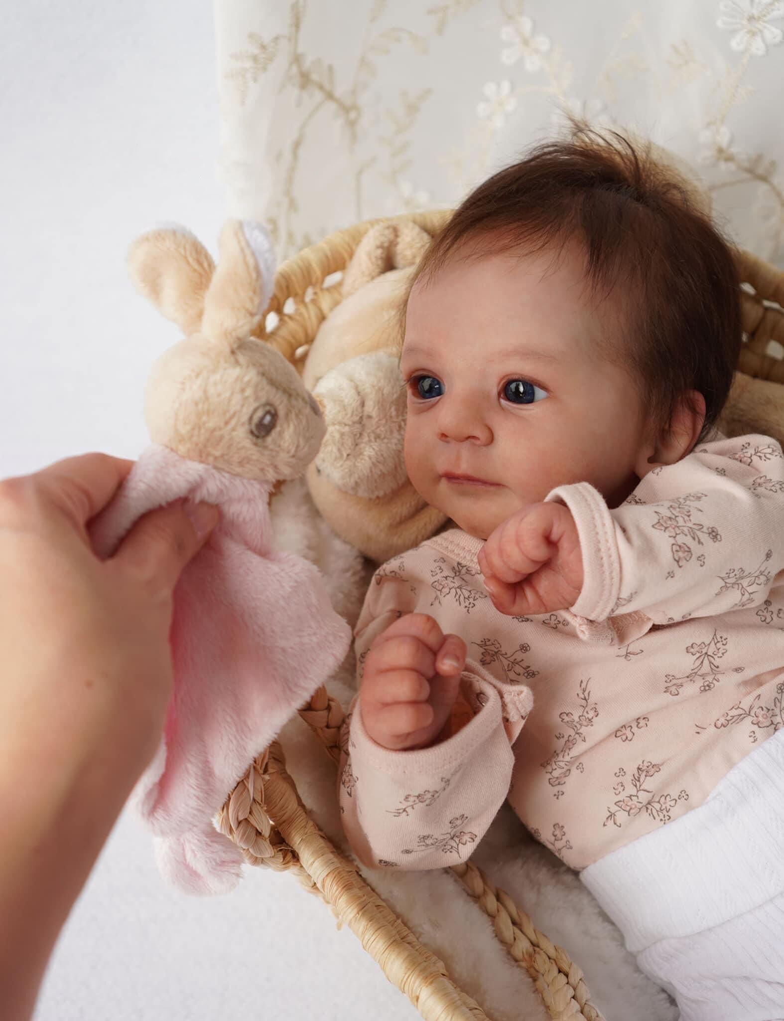 Anano Real Life Baby Dolls Girl Alive Reborn Baby Dolls Flexible Limbs 19 Inch Really Cute Silicone Baby Doll That Look Real Born Preemie Reborn Baby Boy for Dementia Patient
