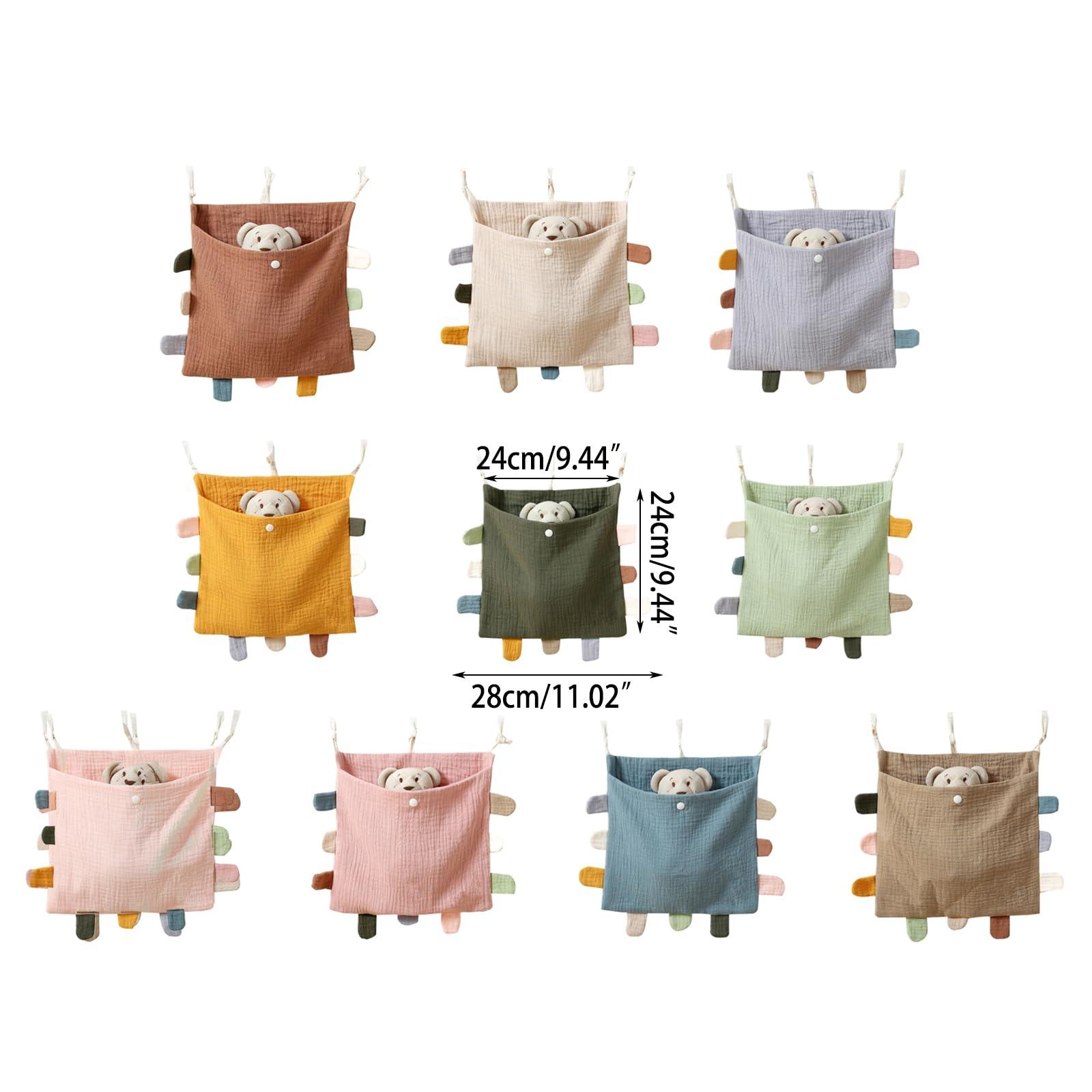 Lily Brown Baby Bed Side Organiser Cotton Bed Storage Bag Baby Essentials Storage Bag Baby Hanging Bag for Baby Nappy Toy Clothes Cotton Organizer