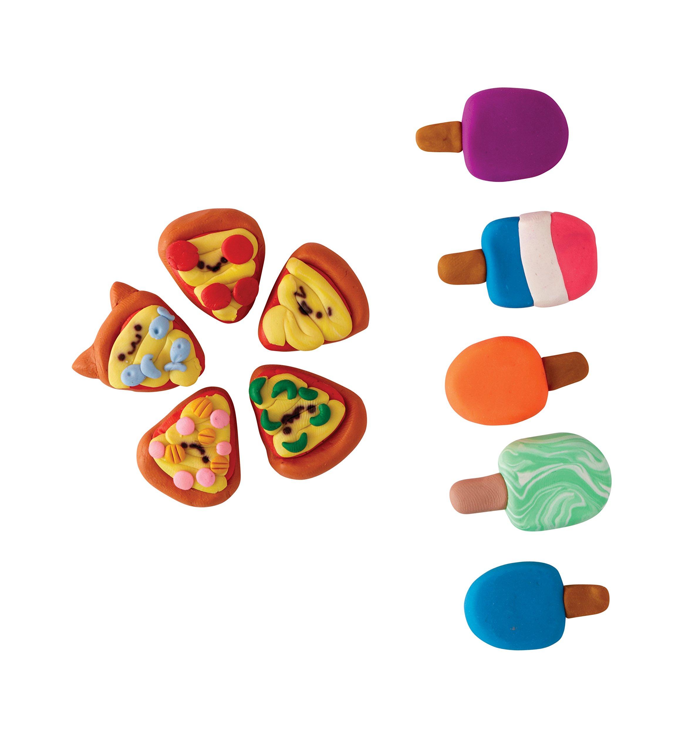 Klutz KLUTZ Make Your Own Mini Erasers Toy includes (8)colors of eraser clay^pencil^clay shaping tool^(2)sheets of papercraft displays