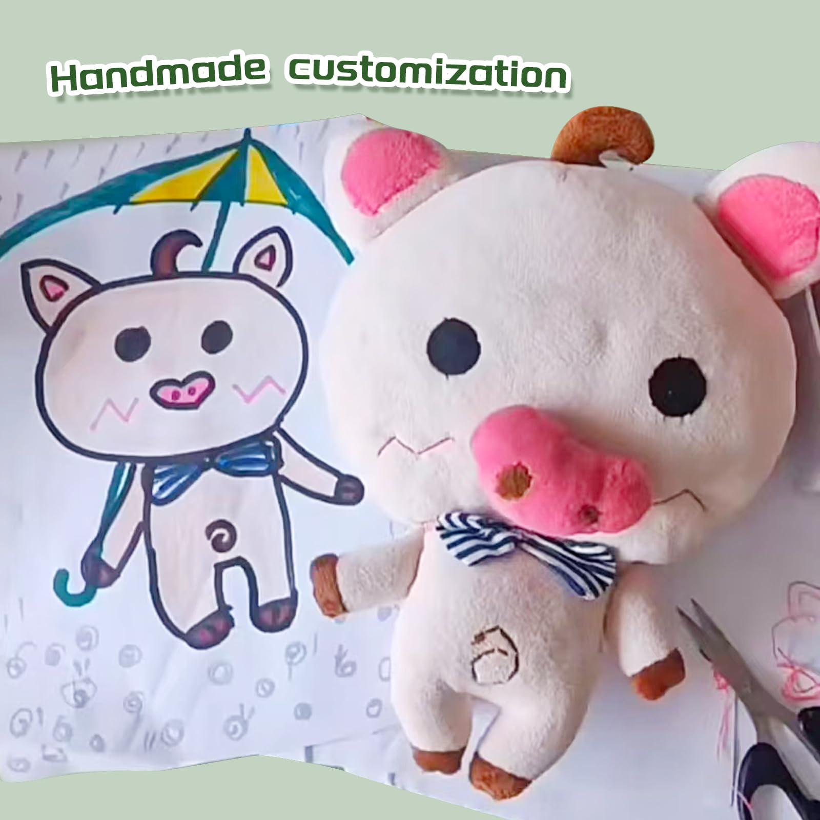 Glorade slihom Drawing To Plush, Custom Stuffed Animal Maker, Custom Plush Stuffed Animal Maker, Plush Toy Maker, Turn Artwork Into Plush,Handmade Plush Toy from Drawing or Artwork10-12inHand drawn