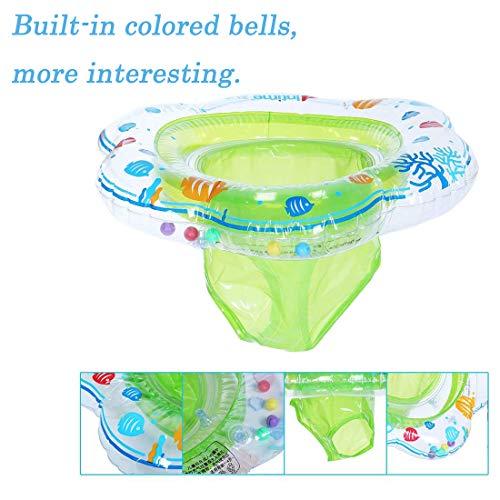 POYLKJGYT Baby Swimming Float Ring,Baby Inflatable Pool Floatie Baby Water Float Infant Swim Pool Rings for Toddler Kid Age 6-48 Months, Bathtub Toys Pool Accessories for Kids Toddlers.Green