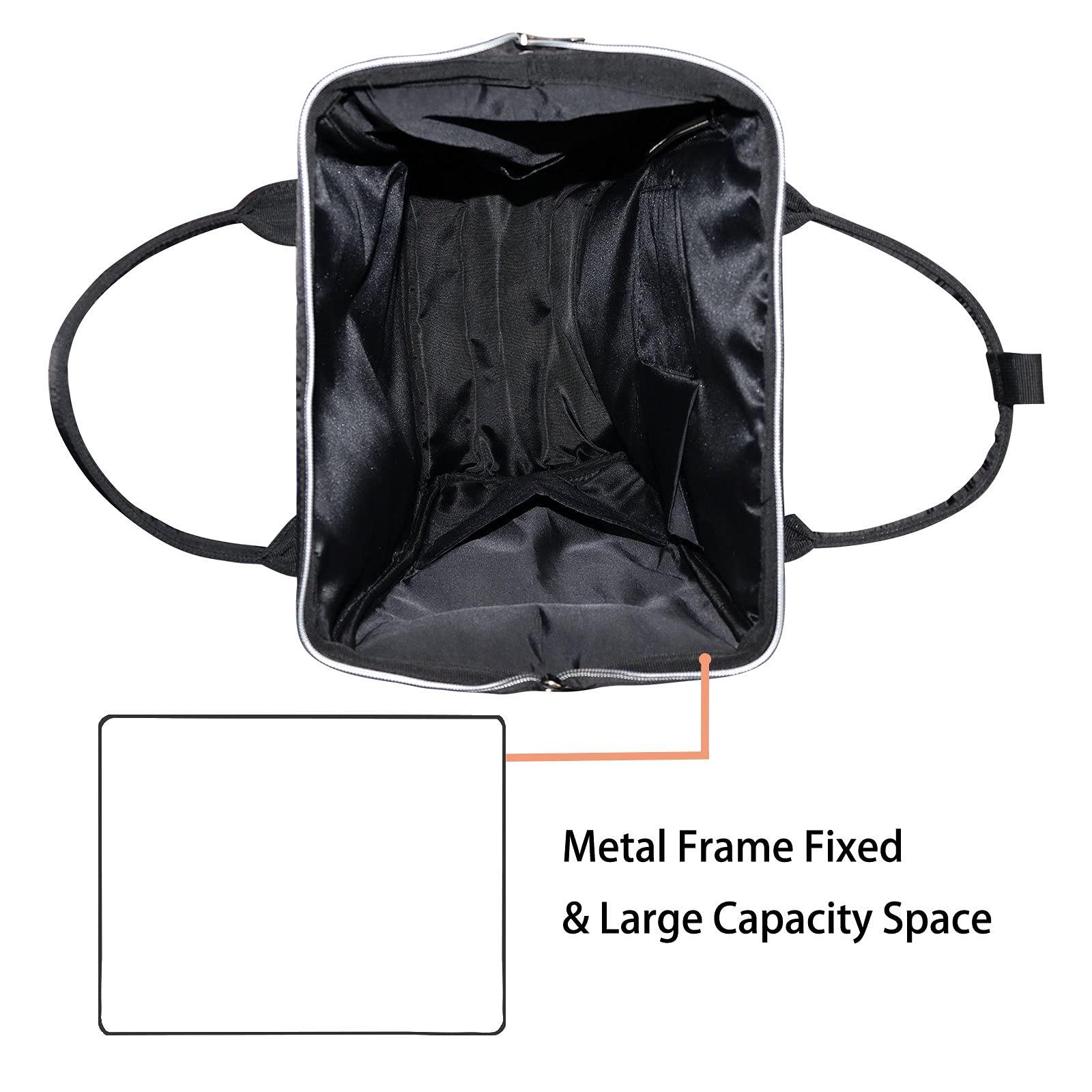 Hapuxt Diaper Bag Mummy Backpack Cute Piggy Fashionable Glasses Multifunction Baby Nappy Bag Large Capacity Nursing Bags Waterproof Travel Backpack