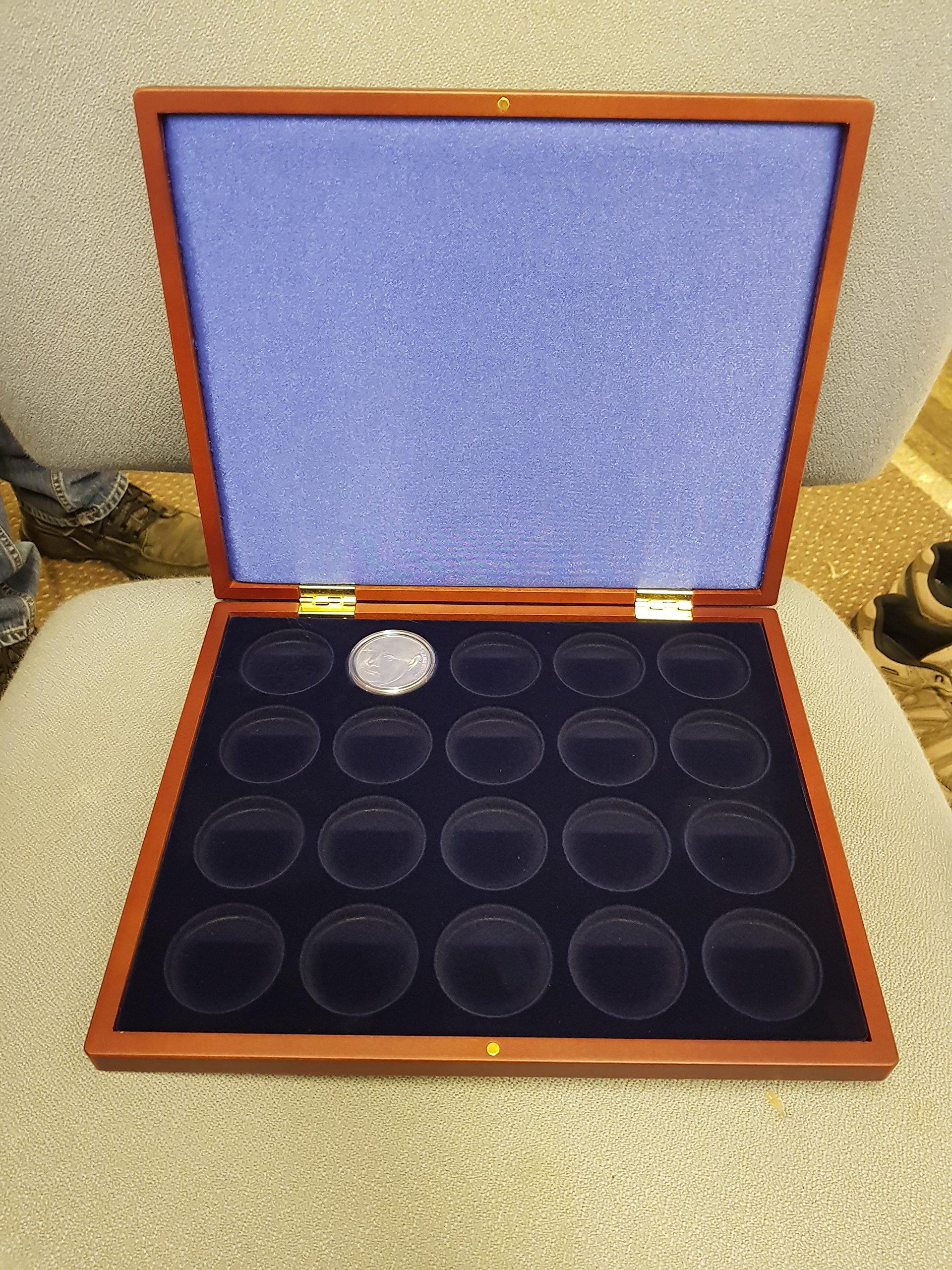 LEUCHTTURM1917 Presentation Case VOLTERRA UNO de Luxe, for 20 Coins in Capsules up to 39 mm Ø