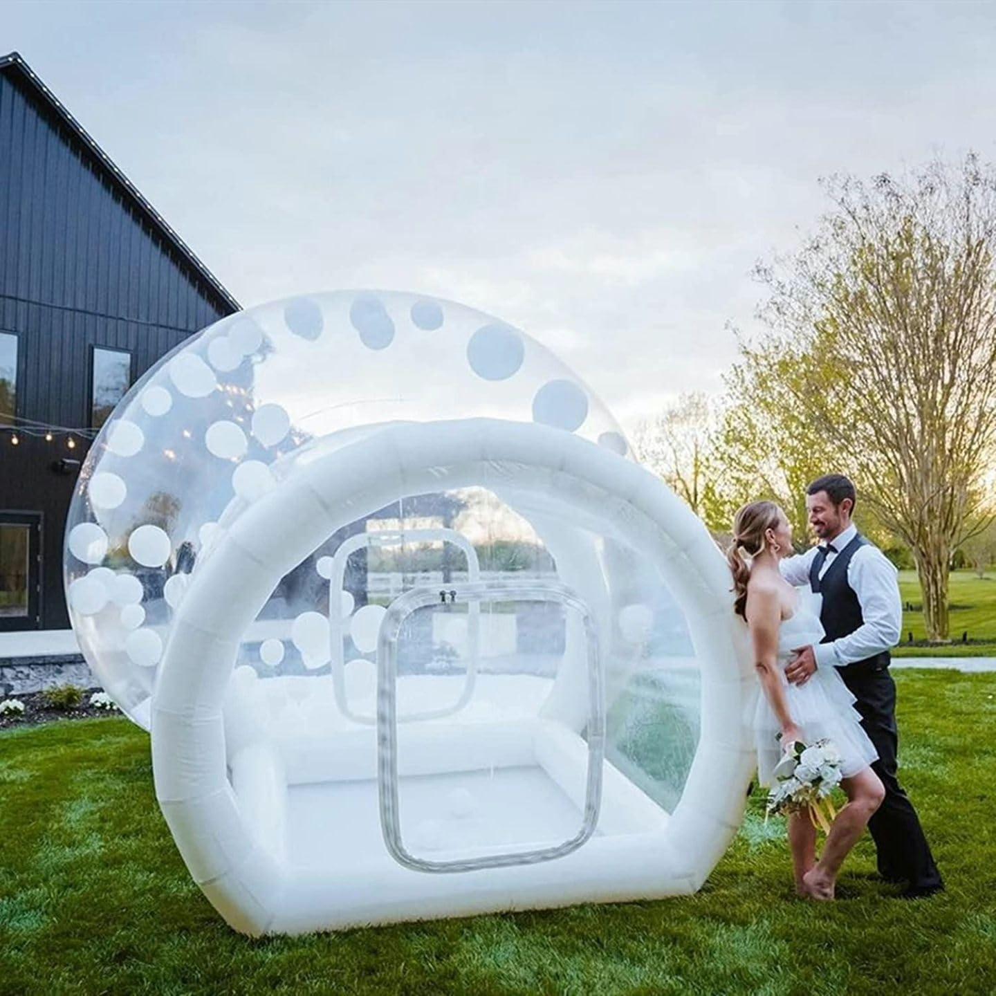 EJIA Inflatable Bubble House for Kids, Clear Inflatable Bubble Dome Tent with 680W Blower & Pump,Transparent PVC Bubble House for Commercial Outdoor Backyard Garden
