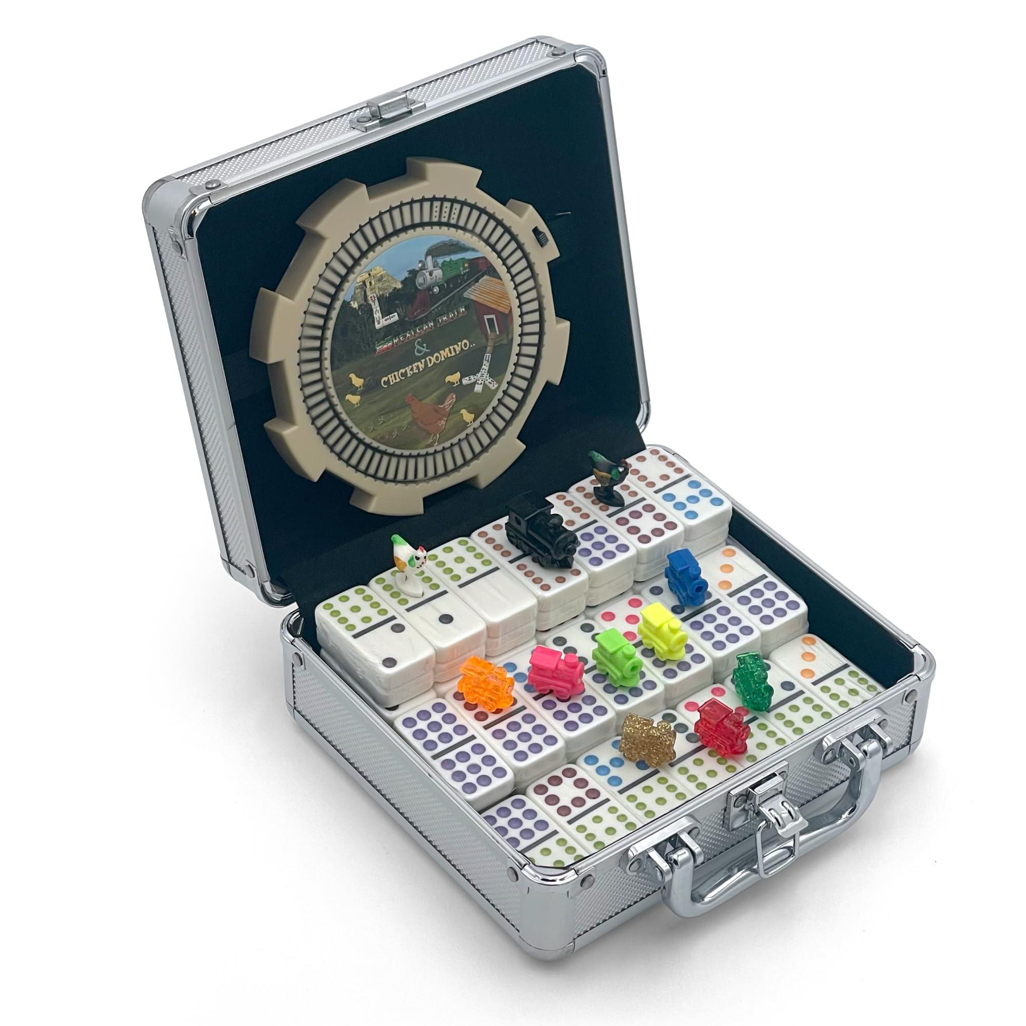 CHH Mexican Train & Chicken Domino Set, Professional Set of 91, Double of 12