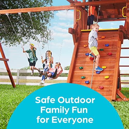Jungle Gym Kingdom Jungle Gym Kingdom Swing Set Hangers - 2 Heavy Duty Brackets with Locking Snap Hooks for Porch, Patio, Playground - Indoor/Outdoor Hardware & Accessories