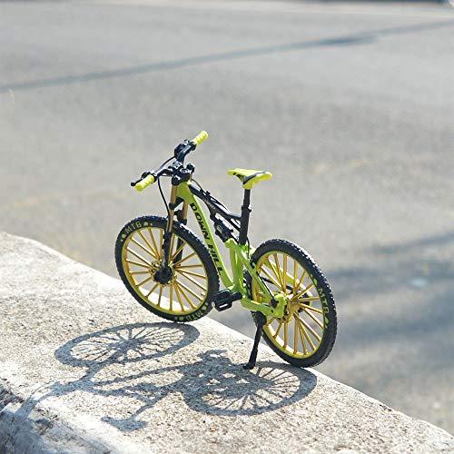 Ailejia Ailejia Mini Racing Bicycle Ornament Vehicles Mountain Finger Dirt Bike Toy Model Decoration Crafts for Home (S-Green)