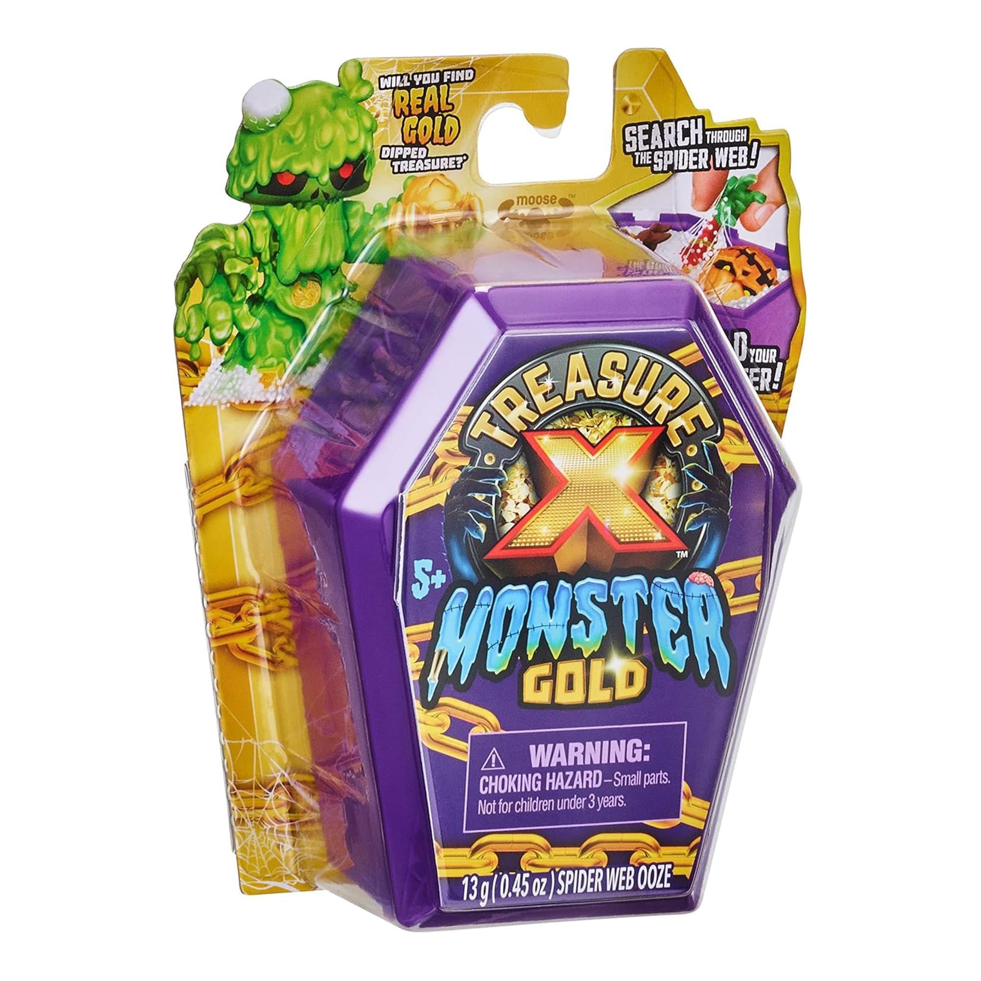 Oonies Treasure X Monster Gold Mini Monsters with Spider Web Ooze
