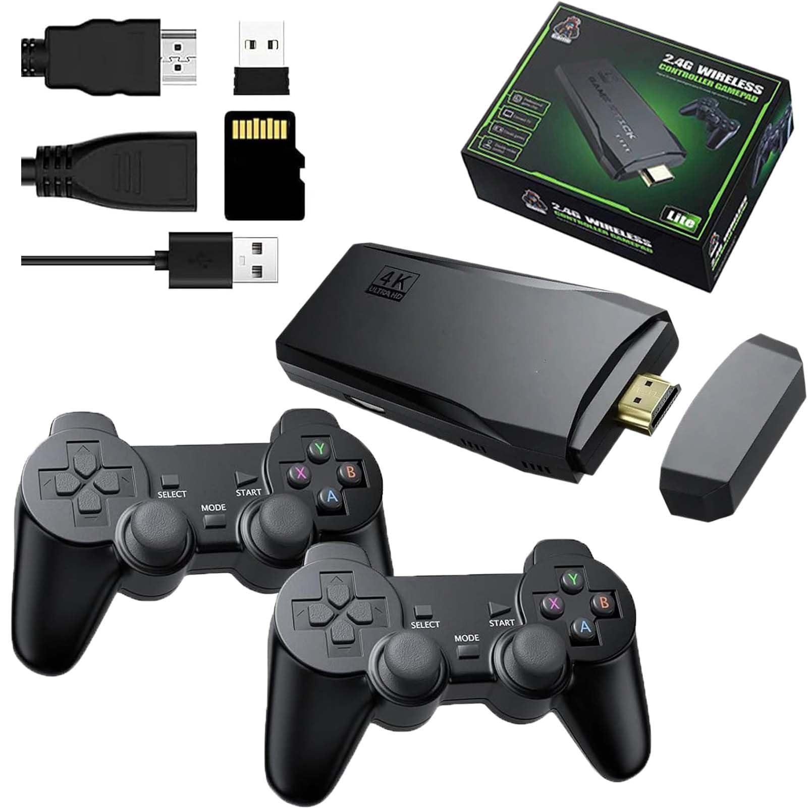 Generic X2 Retro Game Stick 40000, X2 Ultra Game Stick 4k Hd Output 40000 Classical Games, Plug & Play Video Game Consoles with Double Wireless 2.4g Controller, Retro Game Console for Gamers (32G)