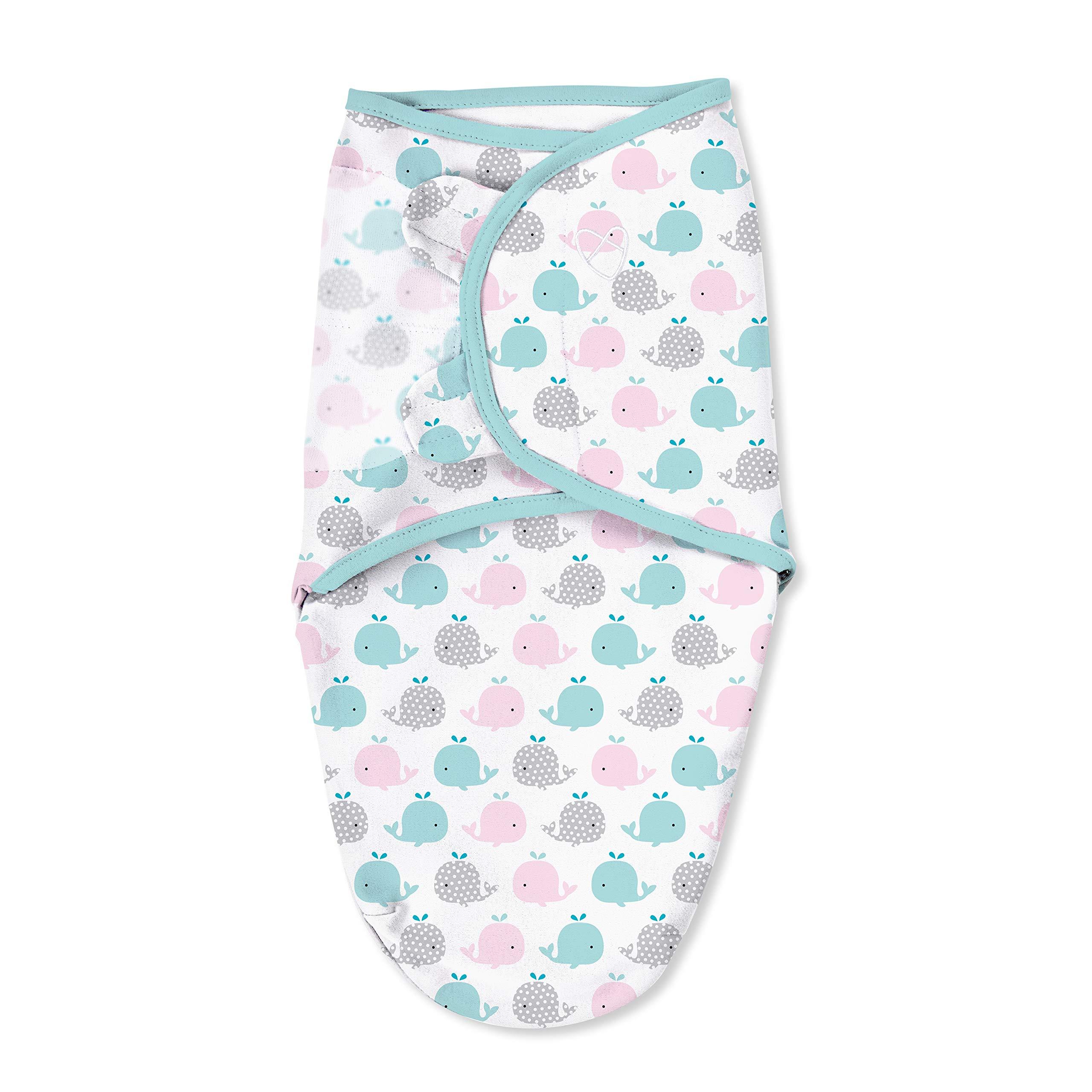 SwaddleMe SwaddleMe Original Swaddle Size Small, 0-3 Months, 2-Pack (Pink Polka Whale)