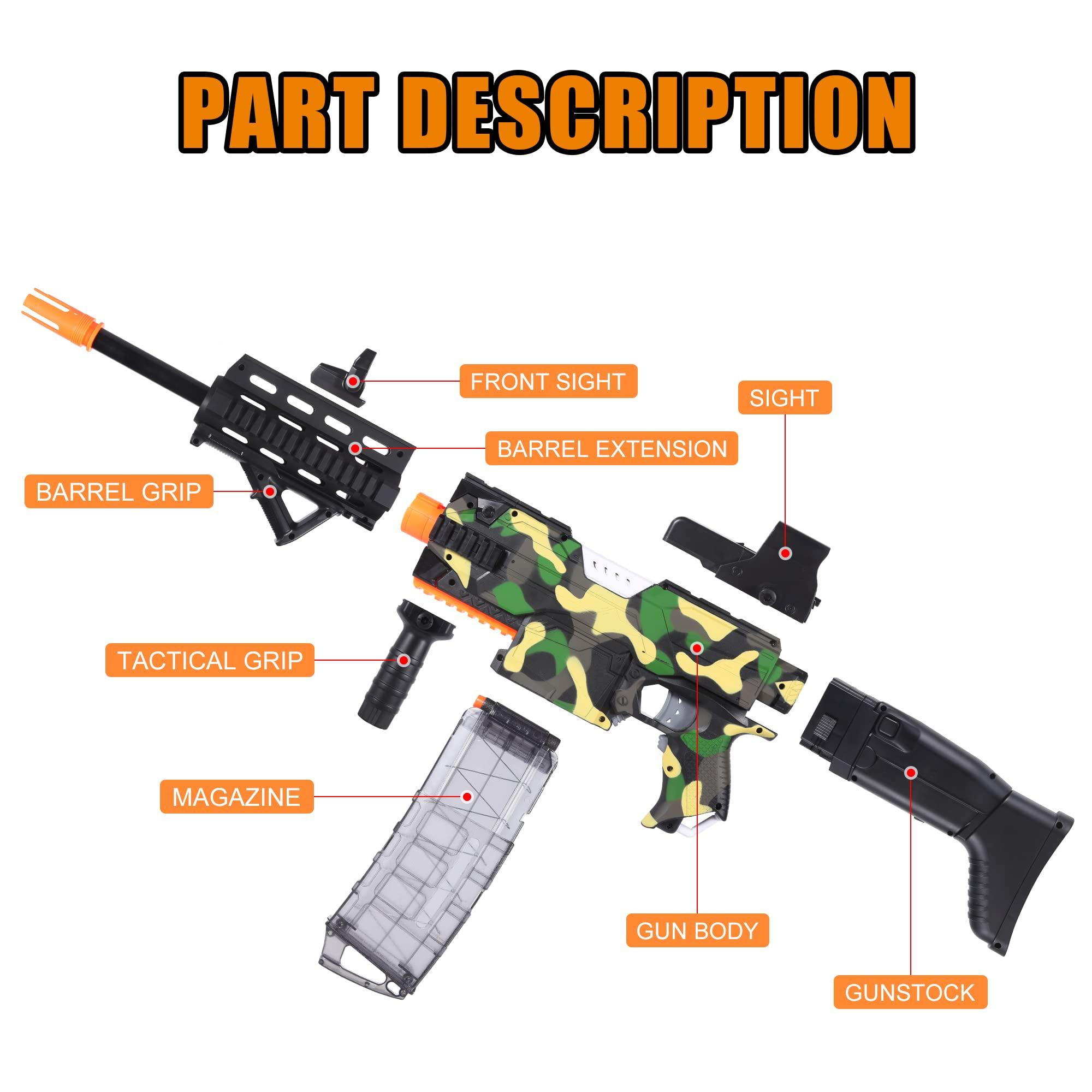 COOLFOX COOLFOX Electric Automatic Toy Gun for Nerf Guns Sniper Soft Bullets [Shoot Faster] Camouflage Burst Bullets for Boys,Toy Foam Blasters & Guns with 100 Nerf Sniper Darts, Gifts for Kids