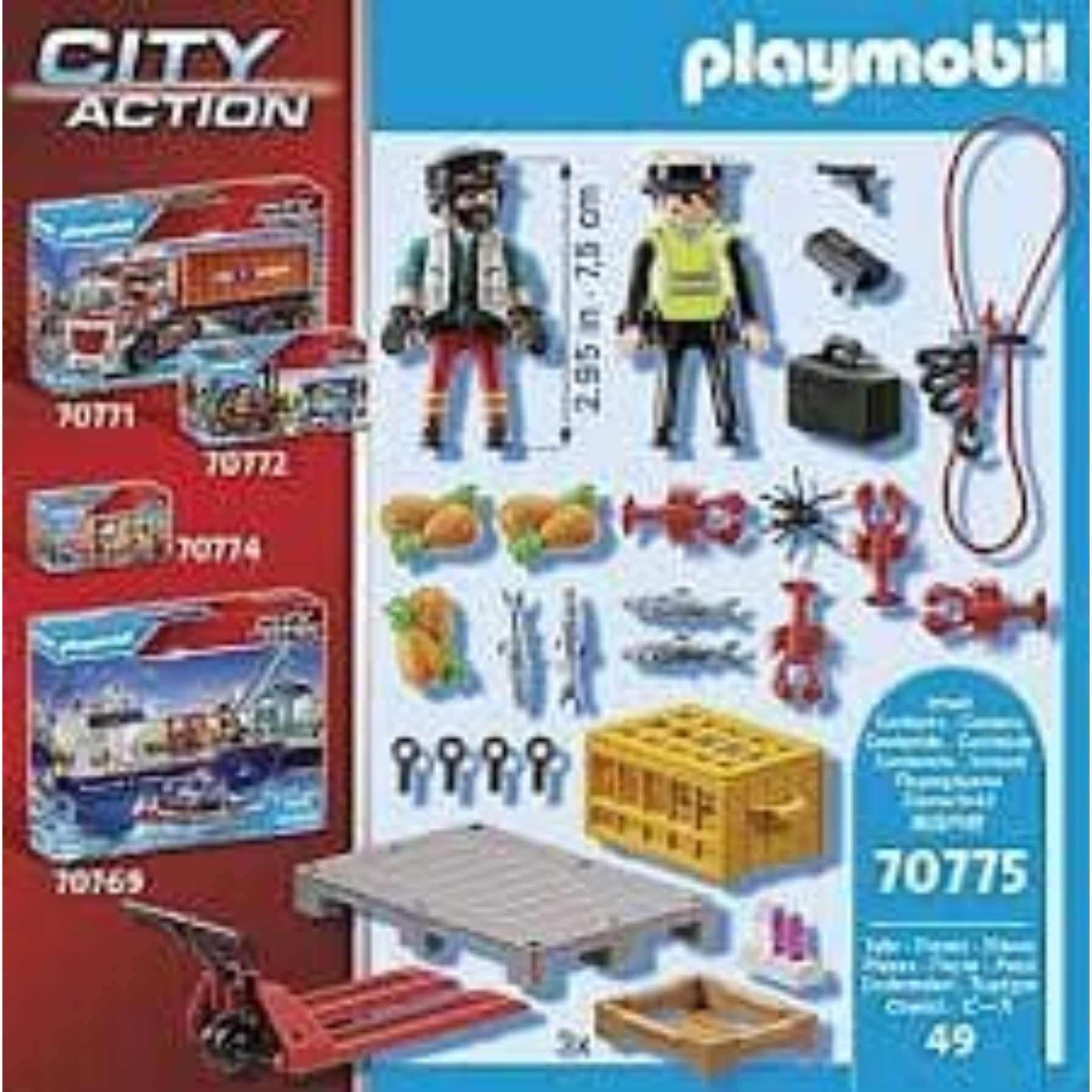 Playmobil Playmobil 70775 City Action Cargo Customs Check, Fun Imaginative Role-Play, PlaySets Suitable for Children Ages 4+