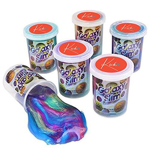 Kicko Kicko Marbled Unicorn Color Slime - 24 Pack and Pack of 6 Colorful Galaxy Sludge - Gooey Fidget Set for Sensory and Tactile Stimulation, Stress Relief, Party Favor, Educational Game