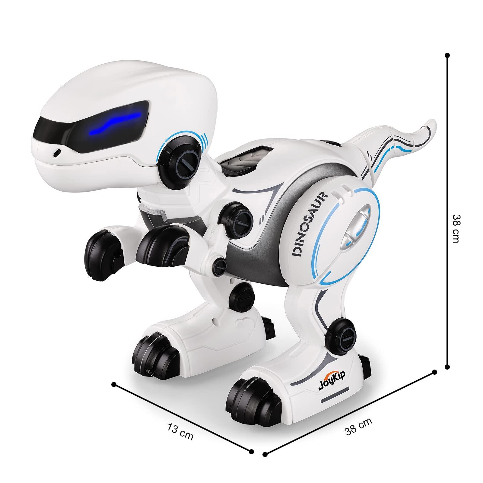 JoyKip Remote Control Dinosaur RC Robot Smart Programmable T-Rex Toy for Kids - Walking Dancing Singing Roaring Dino Robots Toys with LED Lights Gift for Kids Age 3 4 5 6,7+