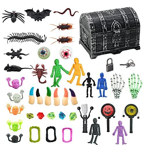 KEEPAA Kids Pirate Toys Set 43pcs Toys Pirate Treasure Chest Toy can be Used as Pinata Filler Toy Assortment, Carnival prizes, School Classroom Rewards, Christmas Gift