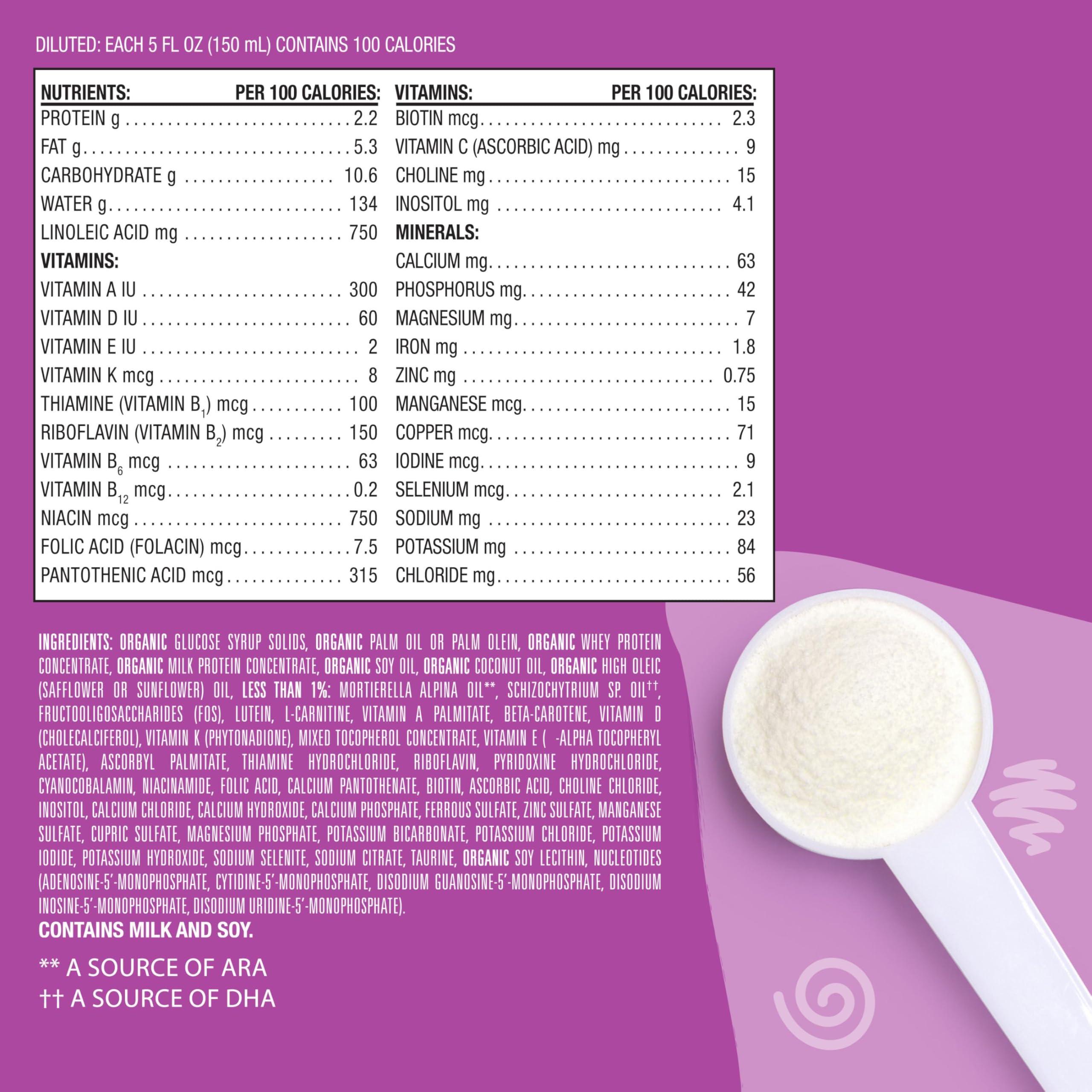 Earth's Best Earth's Best Organic Low Lactose Sensitivity Infant Formula with Iron, Milk-Based Powder, 32oz.