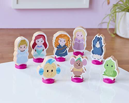Disney Princess Disney Princess Wooden Princess 4-Figure Set Beautiful Preschool Wooden Toy, Imaginative Play, FSC Certified Sustainable, Gift for 2-5 Year Old