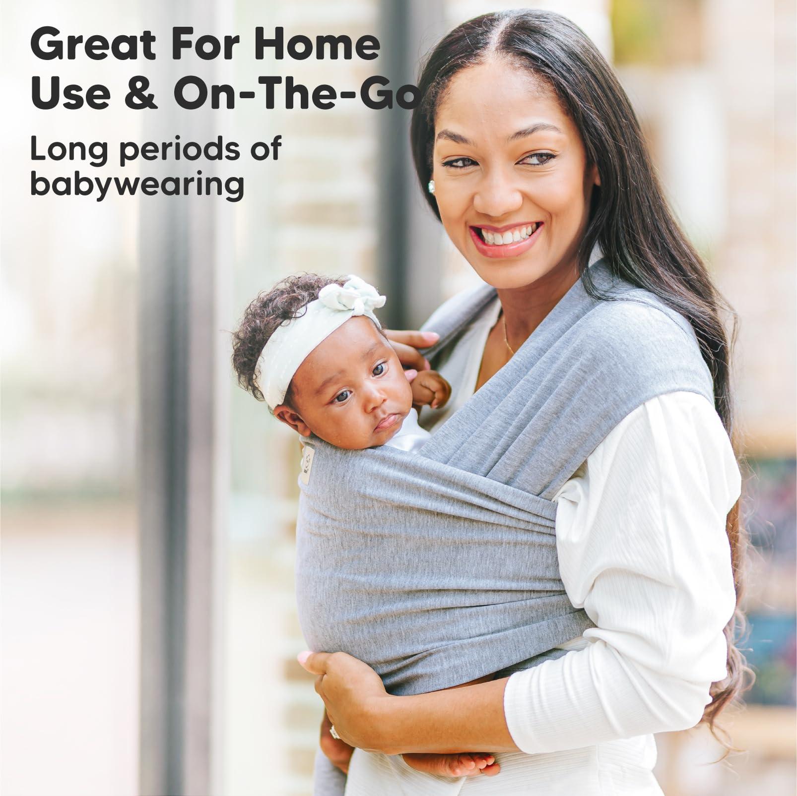 KeaBabies KeaBabies Baby Wrap Carrier - All in 1 Original Baby Carrier Newborn to Toddler Sling, Easy to Wear, Hands Free Bonding, Lightweight, Breathable Infant Wraps (Light Mint)