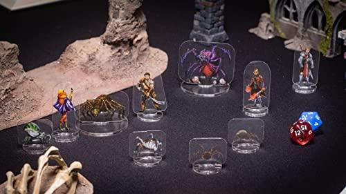 Arcknight Arcknight Flat Plastic Miniatures: Supers!; 62 Unique Superhero-Themed Minis for Starfinder; Affordable, Skinny Figurines for SF, Shadowrun, and Other Tabletop RPG Games