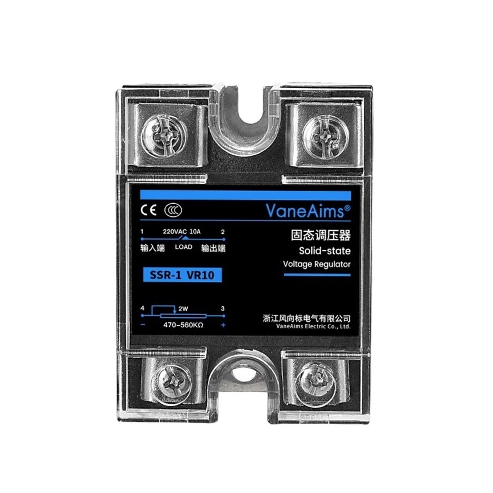 VUBBJCRS VUBBJCRS SSR Single-Phase Power Solid State Relay 220V Solid State Voltage Regulator Module with Protective Cover to Send Thermal Grease(Size:80A)