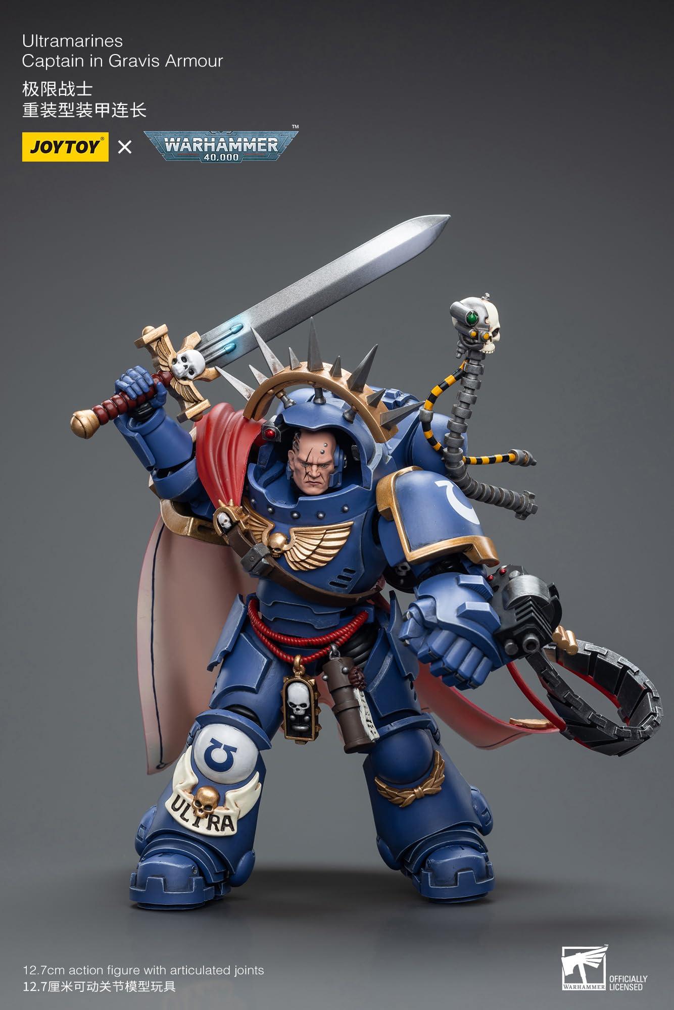 JOYTOY JoyToy Warhammer 40K: Ultramarines Captain in Gravis Armour 1:18 Scale Action Figure