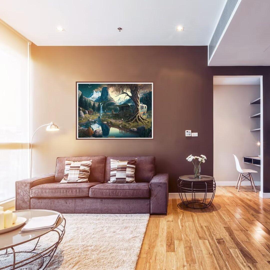 Sterilize Advanced Puzzles for Adults 1000 Pieces Scenery PuzzlesColor Snow Forest Puzzles - Experience DIY FunExquisite Wooden Craftsmanship Alphabet Puzzles for BeginnersLiving Room Decor Unique Gifts