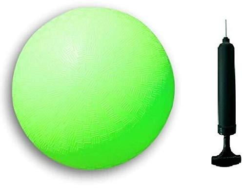 Toys+ Toys+ 8.5 Inch Playground Balls Red, Blue, Green, Yellow and Rainbow! (1 Ball, Green+Pump)