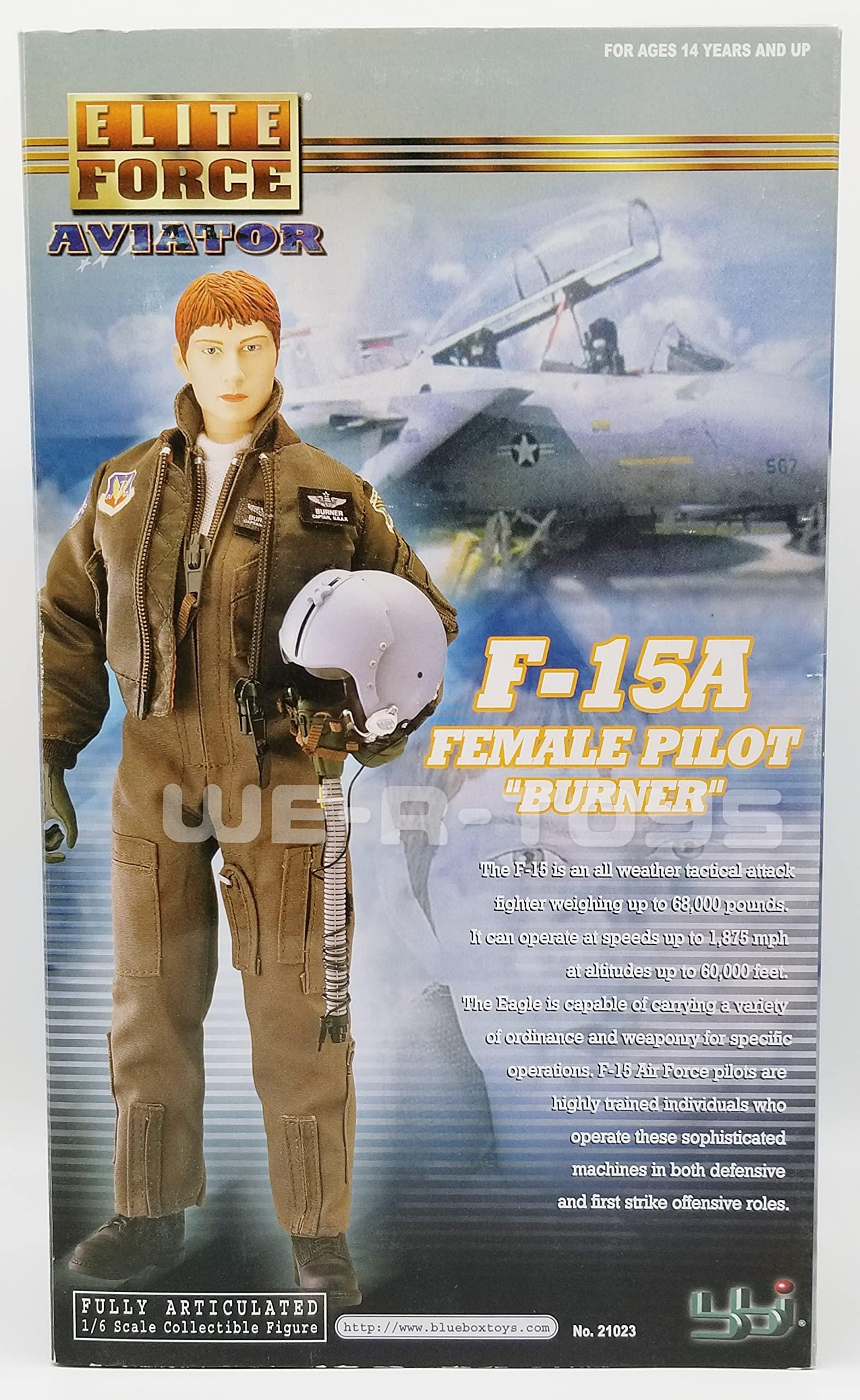 BBI Elite Force F 15 FEMALE PILOT Burner AVIATOR 1/6 12"