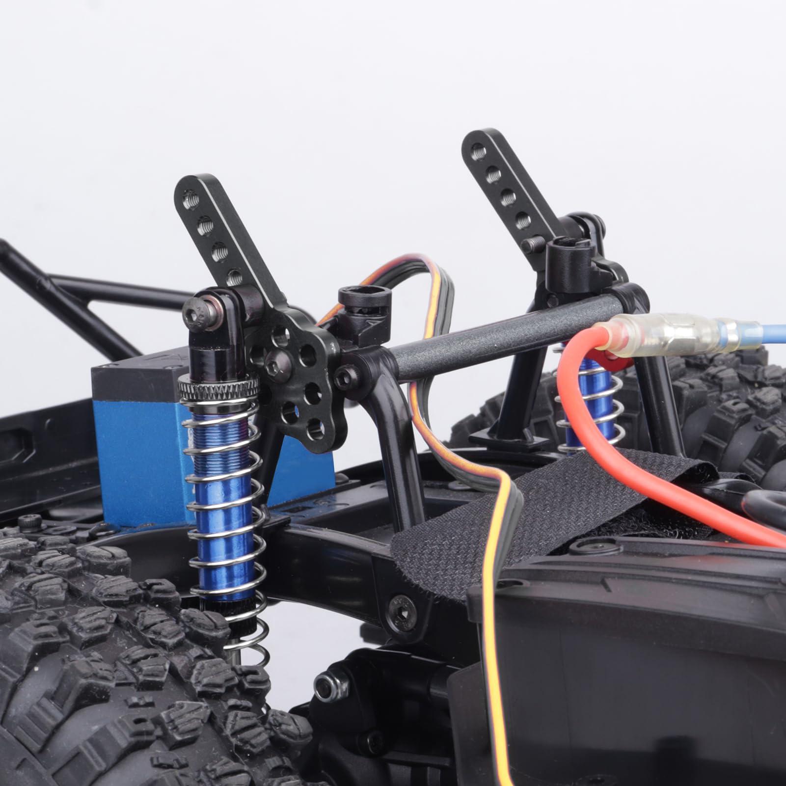 FriHobby Aluminum Shock Mount Lift Kit Set for 1/10 Axial SCX10 SCX10 II 90046 D90 D110 RC Crawler Car Upgrades Replacement (Black)