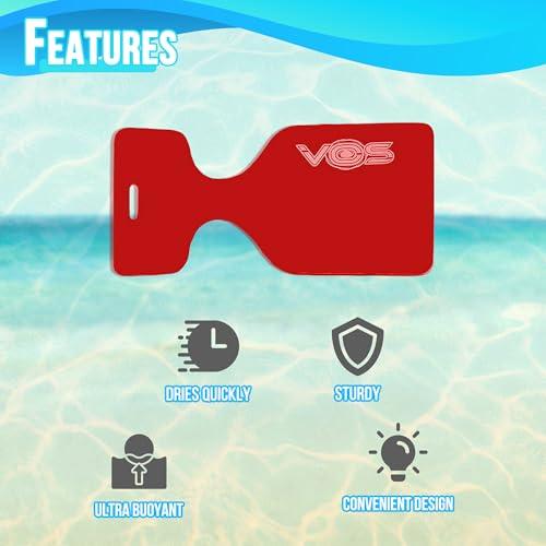 VOS VOS Phoenix Water Solid Saddle Floats for Adults and Kids -2 Pc Pack|Ultra Buoyant, Comfortable Floating Seats for Pool, Beaches, Lakes, Water Parks (Rave Red)