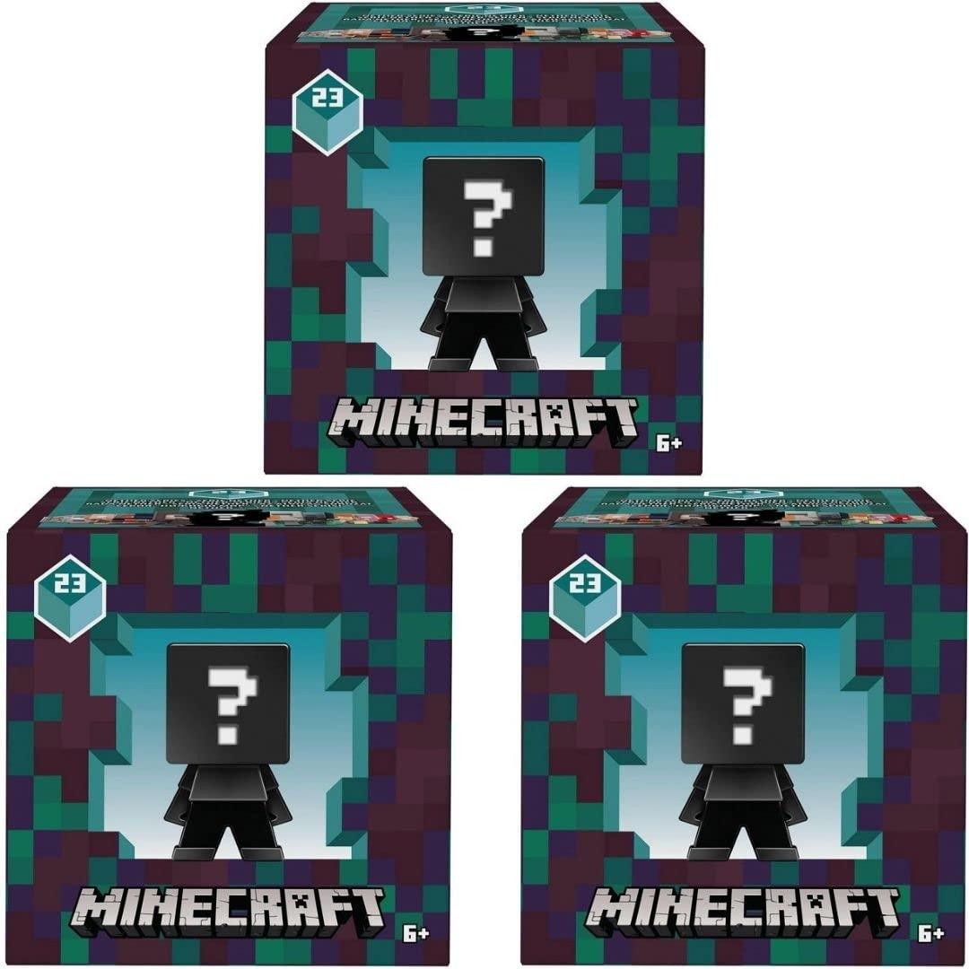 Mattel Minecraft Nether Series 23 Mini Figure Mystery Pack (Bundle of 3 Packs)