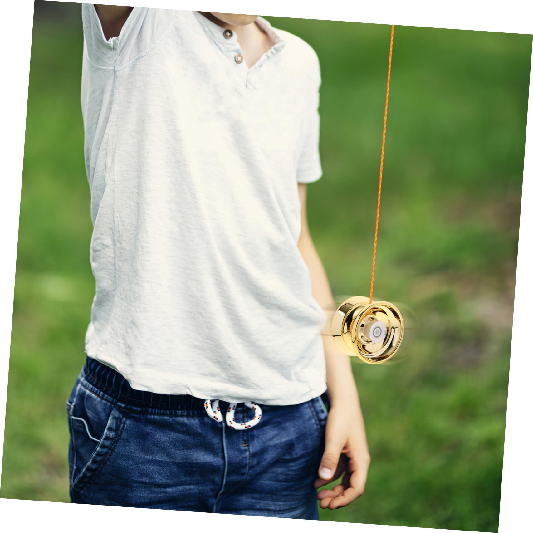 Vaguelly Vaguelly 1 Set Golden Yoyo for Beginner Funny Yo-yos Alloy Yoyo for 5-6 Toys