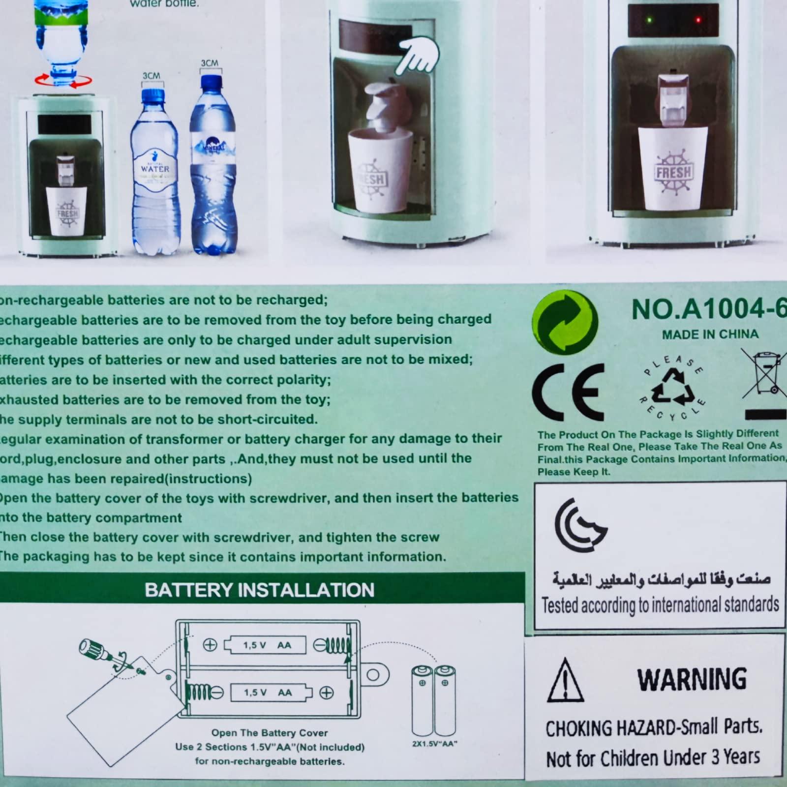 BRIGPICIOUS BRIGPICIOUS Mini Water Cooler Dispenser Toy,Small Desk Top Cute Water Dispenser for Bedroom,Toy Drink Machine Kawaii Water Dispenser for Boys Dollhouse Play Set Ages3+Blue